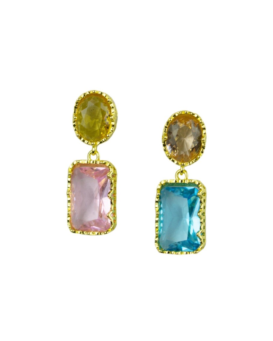 Women 227 Earrings | Candy Duo Mismatched Gem Earrings