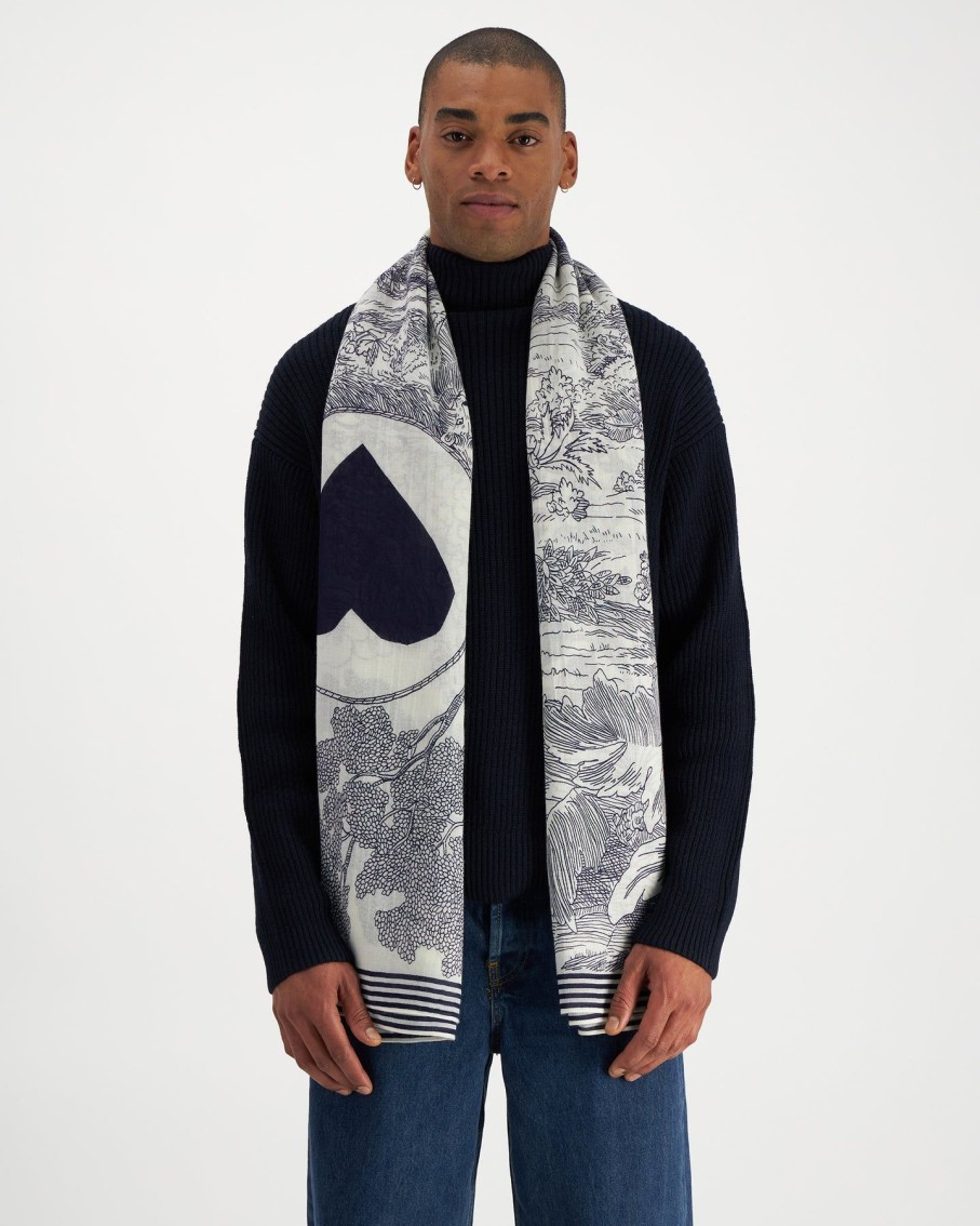 Women Inoui Editions Hats, Gloves & Scarves | Histoire Navy Scarf