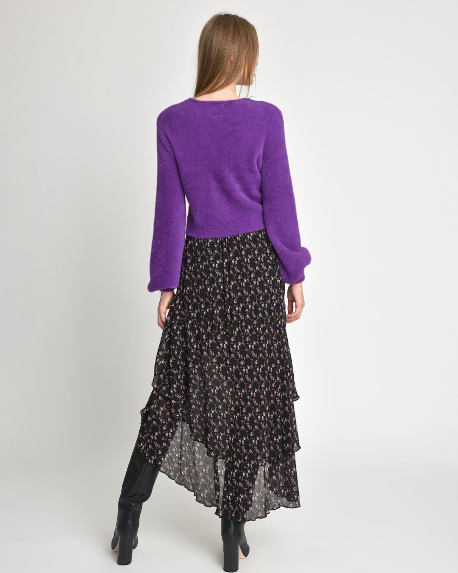 Women Muche & Muchette Jumpers & Cardigans | Ralphy Purple Plush Cardigan