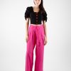 Women Marina V Trousers | Fuchsia Wide Leg Trousers