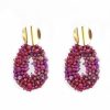 Women 227 Earrings | Tie Dye Mermaid Lilac Beaded Earrings