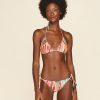 Women Cia Maritima Swimwear & Beachwear | Taroa Printed Triangle Ruffled Tie Bikini