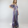 Women Cecilia Prado Dresses | Purple Disco Ruffle Off Shoulder Dress