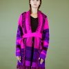 Women Blaiz Jumpers & Cardigans | Fuchsia Dizzy Aztec Duster Cardigan