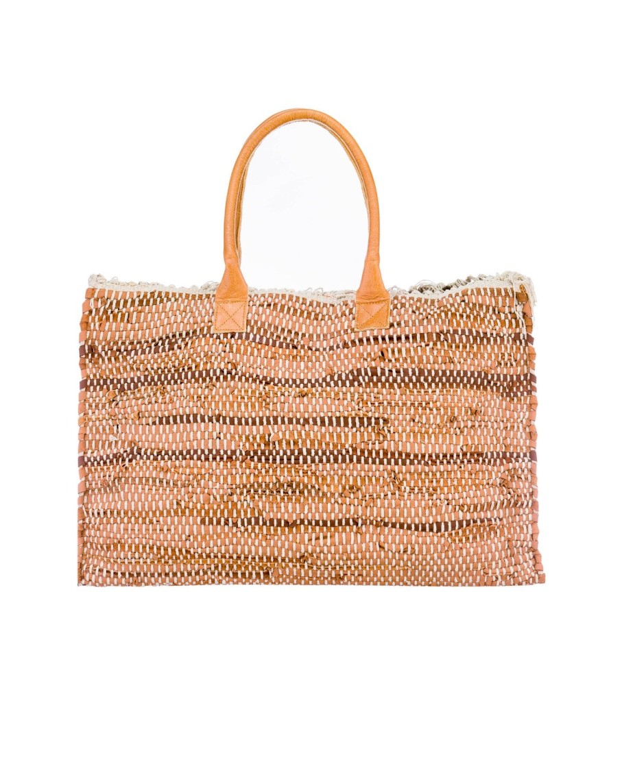 Women Blaiz Totes | Larissa Camel Leather Tote Bag