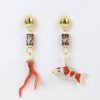 Women Midnight Foxes Studio Earrings | Koi Fish & Coral Earrings