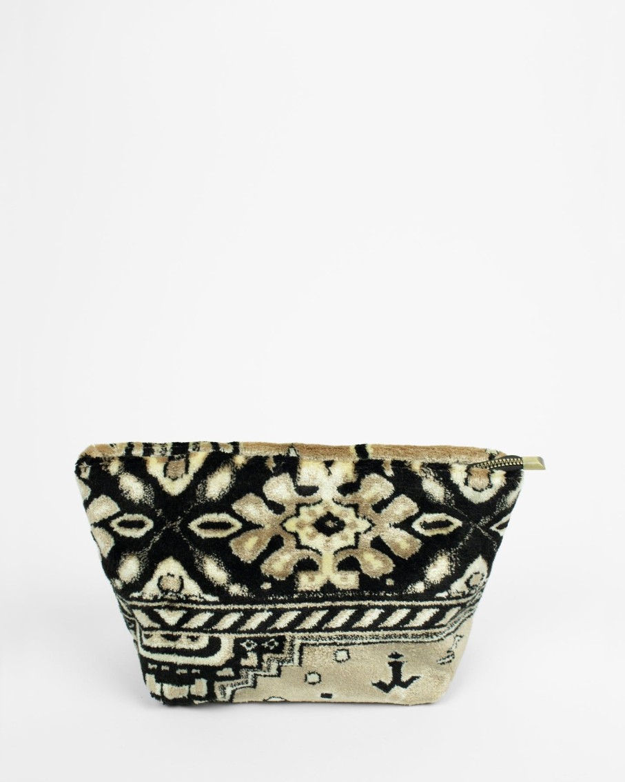 Women Blaiz Clutches | Salma Taupe Velvet Mini Pouch Bag