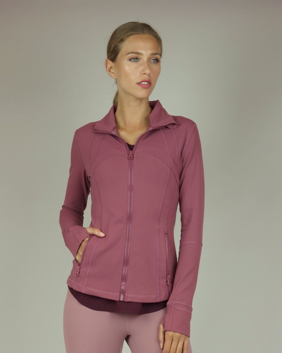 Women BLAIZ Activewear Activewear | Raspberry Pink Yoga Jacket