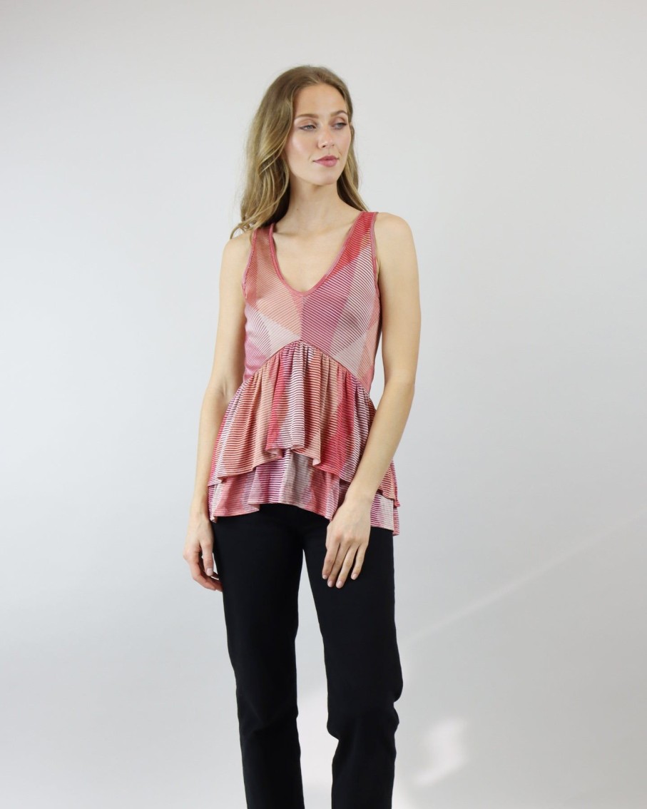 Women Cecilia Prado Tops & T-Shirts | Pink Disco Ruffle Top