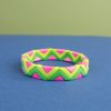 Women 227 Bracelets | Fuchsia Lime Green Zig Zag Enamel Bracelet