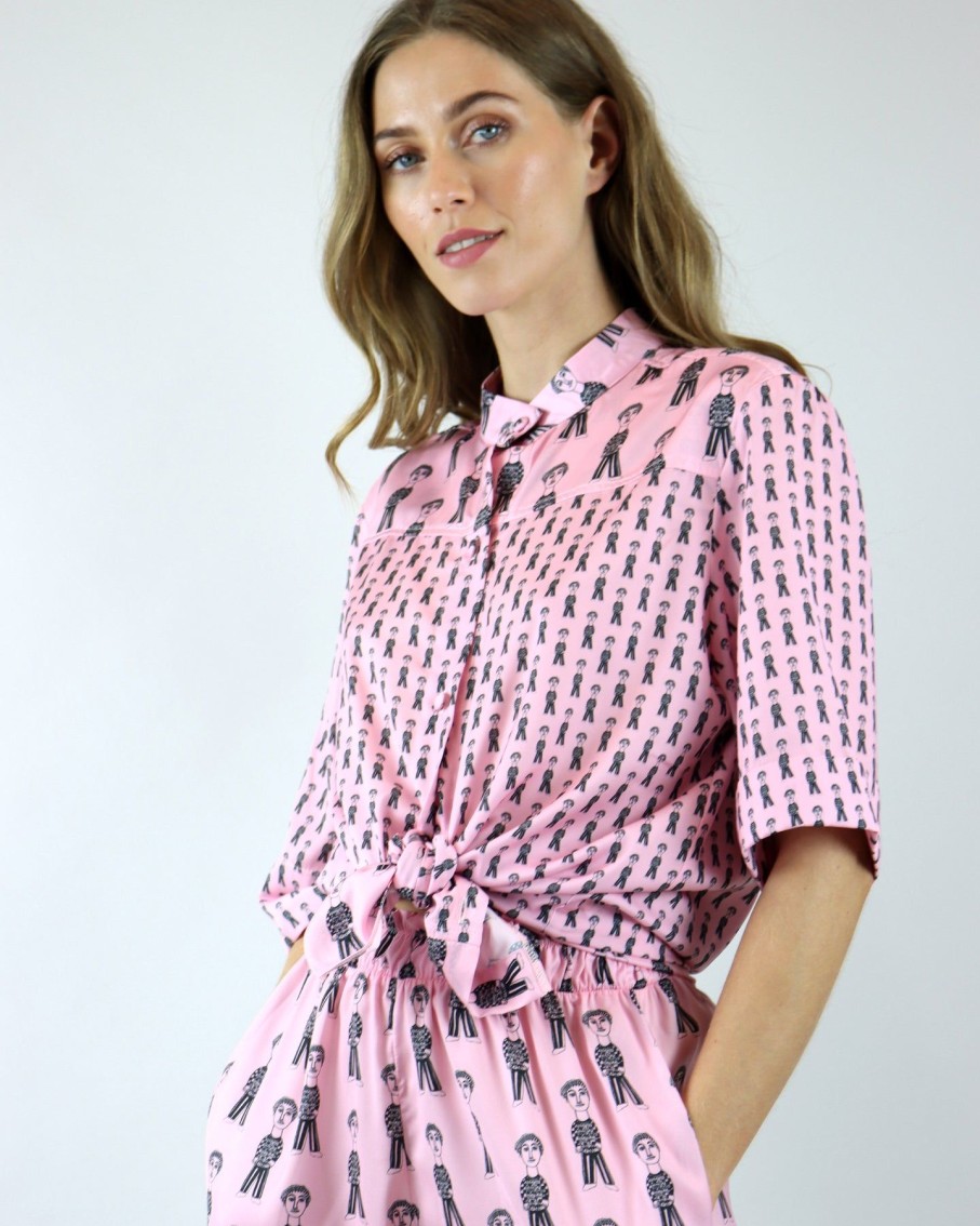 Women Levinia Sets | Millennial Pink Print Shirt