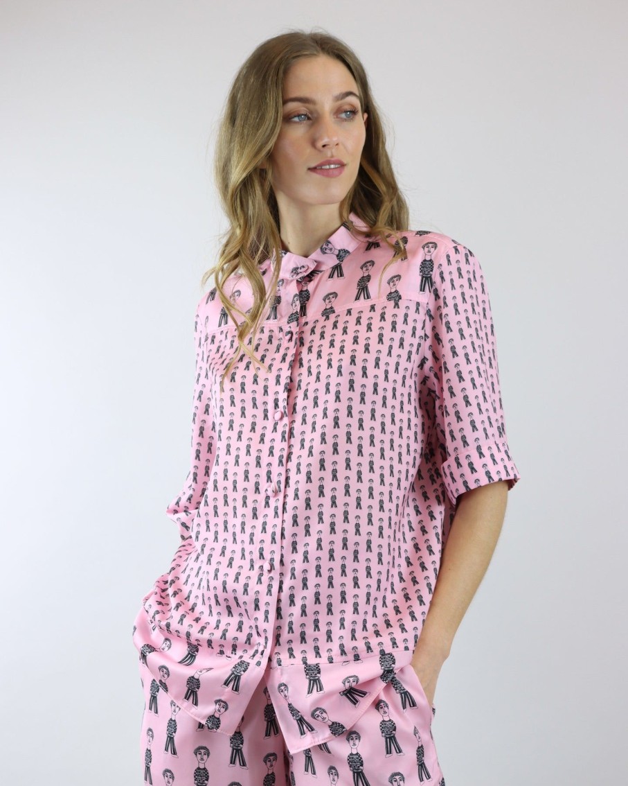 Women Levinia Sets | Millennial Pink Print Shirt