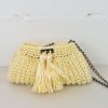 Women Ladi for Blaiz Clutches | Cream Crochet Cross-Body Bag