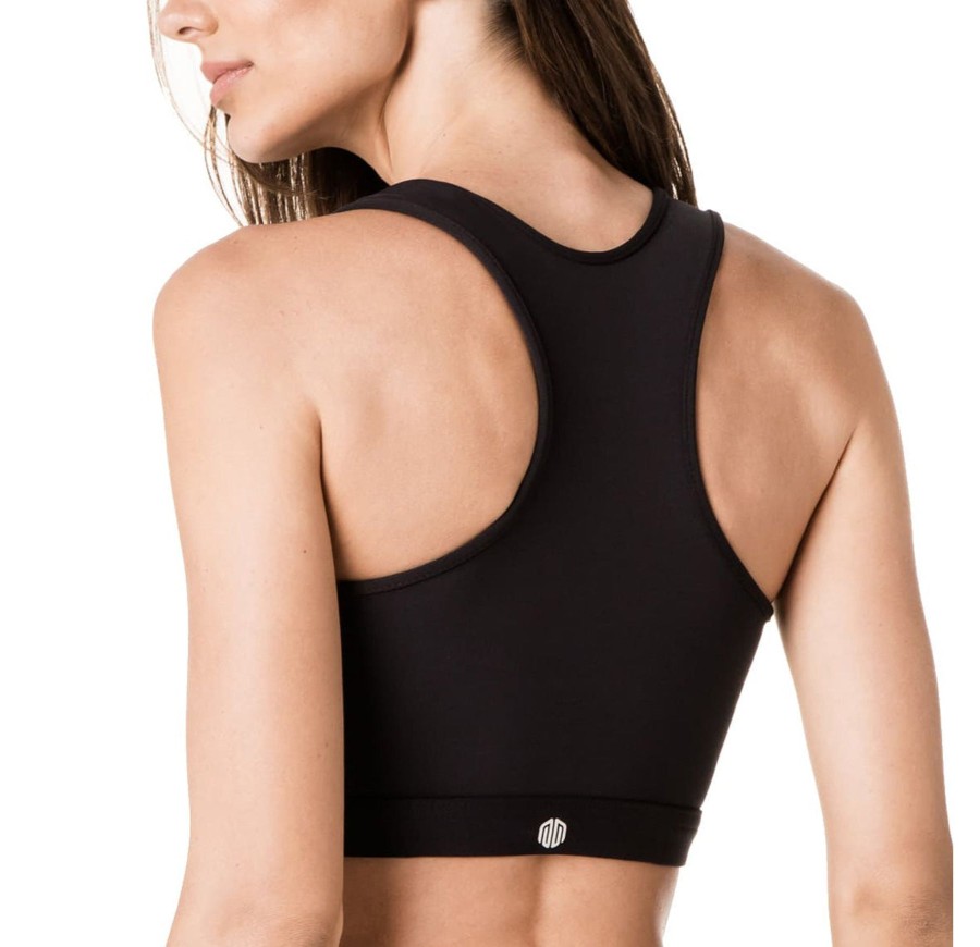 Women Alekta Activewear | Black & Grey Asymmetric Sports Bra