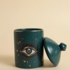 Lifestyle Black & Jane | Bowe Evil Eye Citrus Candle In Forest Green