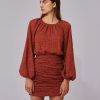 Women C/MEO Collective Dresses | Copper Balloon Sleeve Mini Dress