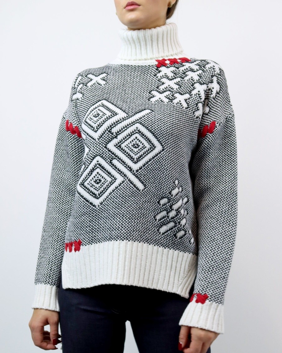 Women Mitawa Jumpers & Cardigans | Graffiti High Neck Sweater