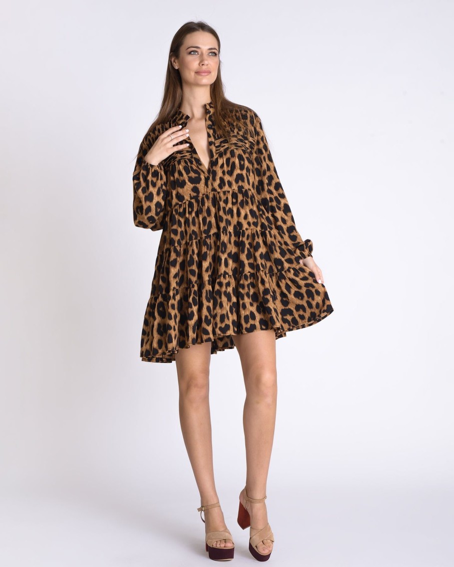 Women Muche & Muchette Dresses | Rina Long-Sleeve Mini Dress