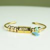 Women 227 Bracelets | Turquoise Love Evil Eye Gold Charm Bangle