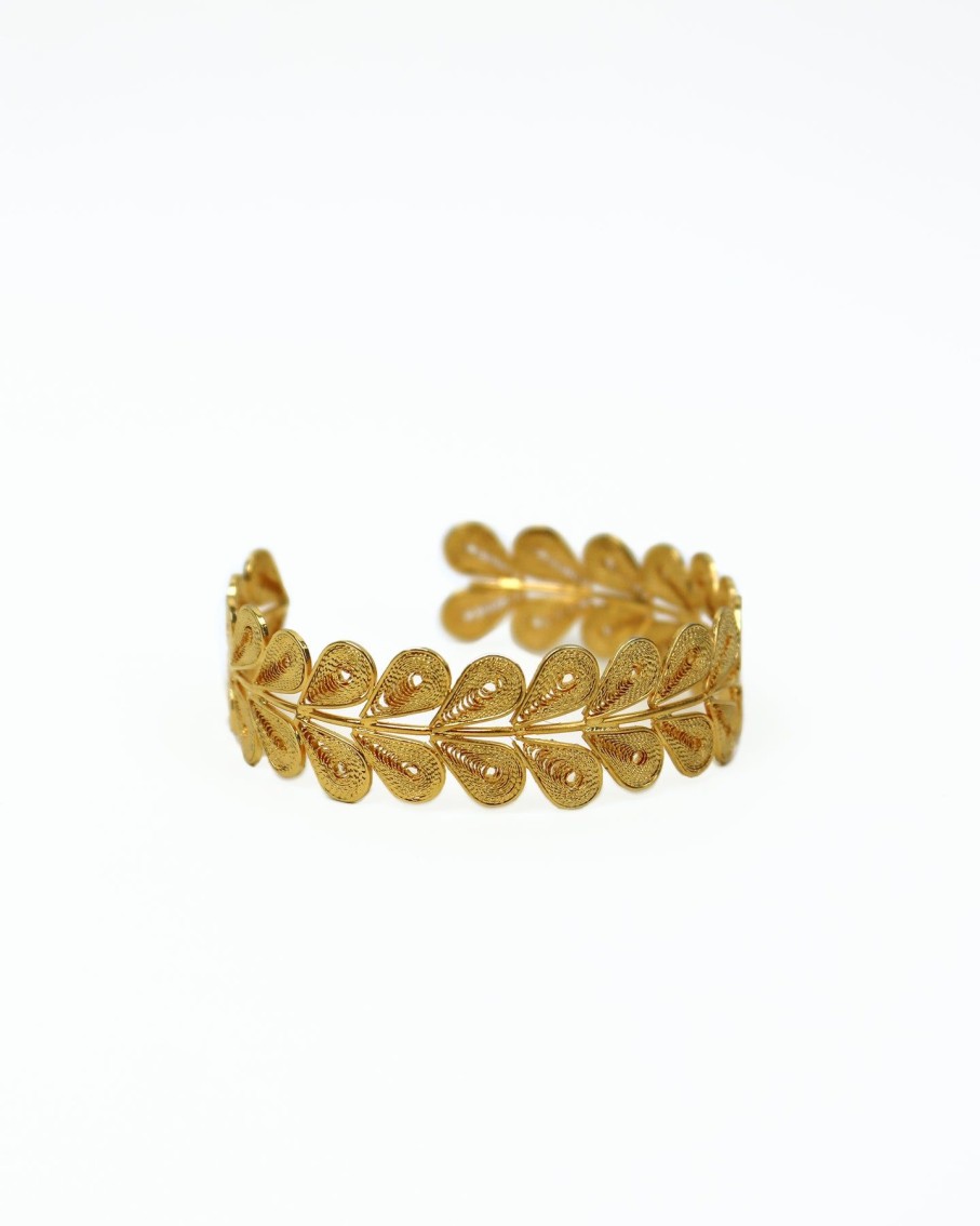 Women Denise Nader Bracelets | Gold Leaf Wrap Bracelet