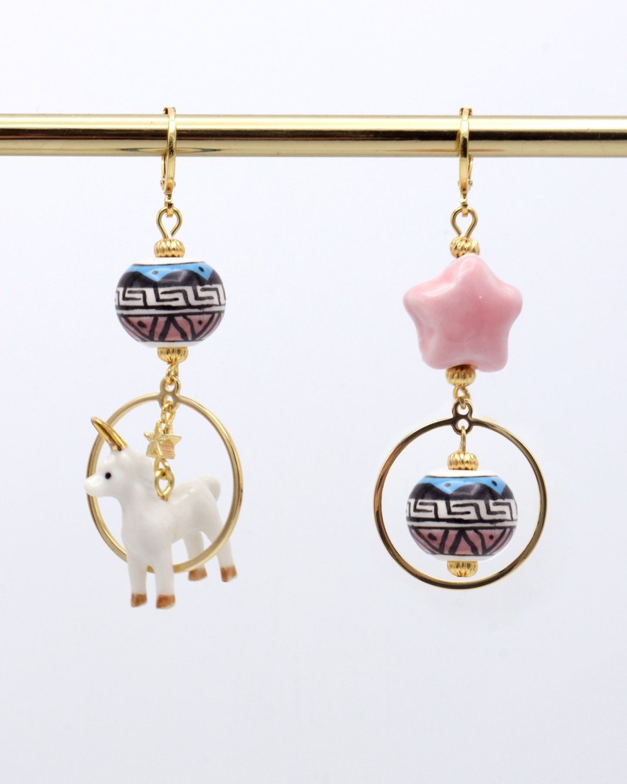 Women Midnight Foxes Studio Earrings | Skipping Unicorn Earrings