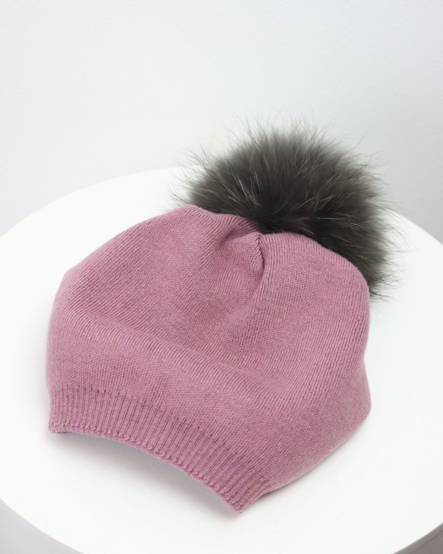 Women 227 Hats, Gloves & Scarves | Mauve Pom Pom Beanie