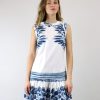 Women Agua De Coco Dresses | Blue Feather Sleeveless Mini Dress