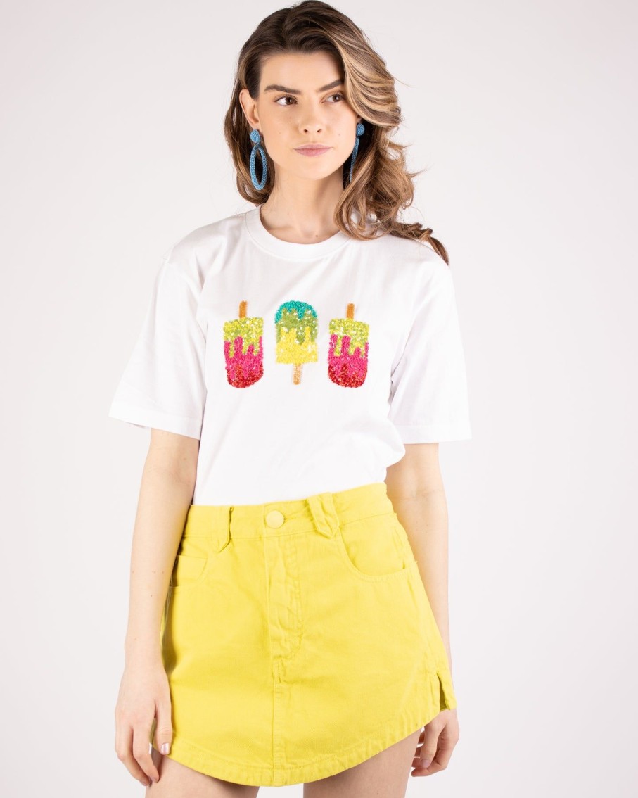 Women Animale Skirts | Sarja Yellow Meadow Mini Skirt