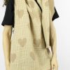 Women 227 Hats, Gloves & Scarves | Beige Double-Sided Heart Tweed Oversized Scarf