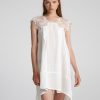 Women Maurizio Mykonos Dresses | White Lace Wide Strap Cover-Up