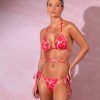 Women Silvia Schaefer Swimwear & Beachwear | Pink Retro Circle Geometric Print Long String Bikini Set