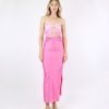 Women BAOBAB Dresses | Ola Moonstone Shades Of Pink Strapless Cut-Out Maxi Dress