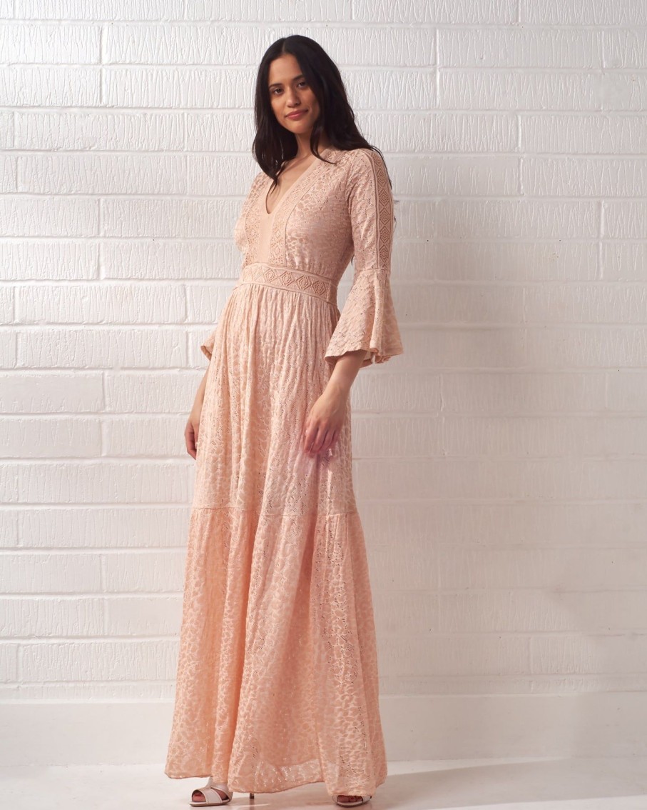 Women Cecilia Prado Dresses | Light Pink Knitted Maxi Dress