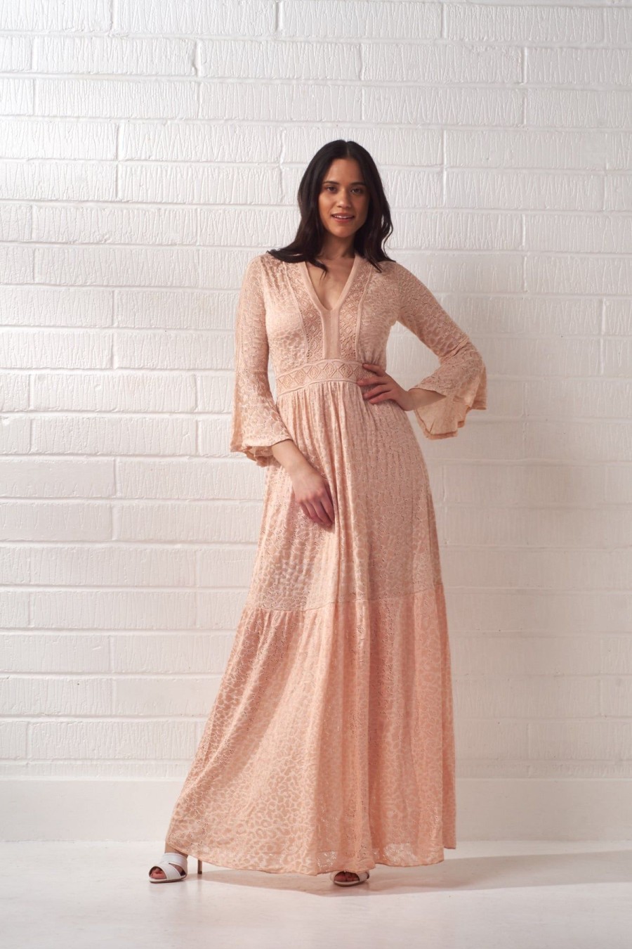 Women Cecilia Prado Dresses | Light Pink Knitted Maxi Dress