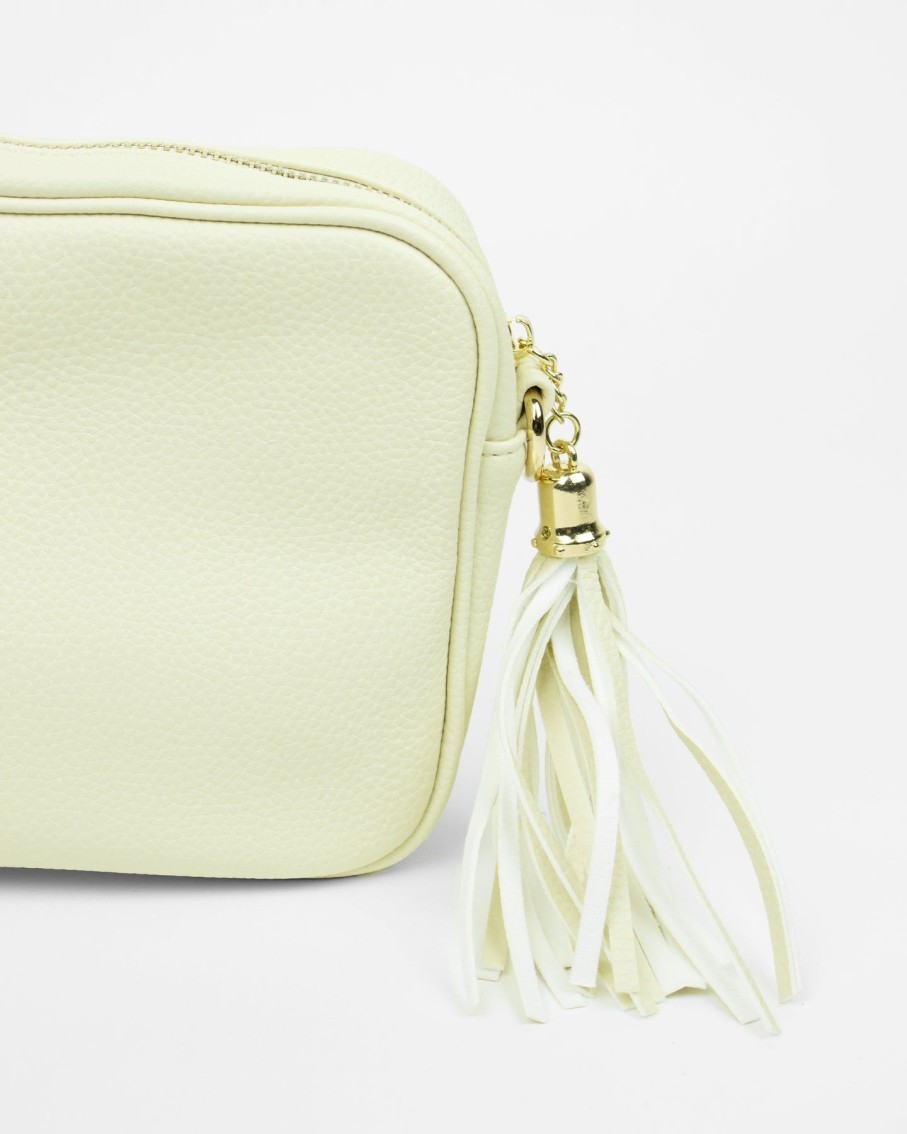 Women BLAIZ Clutches | Ivory Leather Cross-Body Bag With Aztec Print Strap