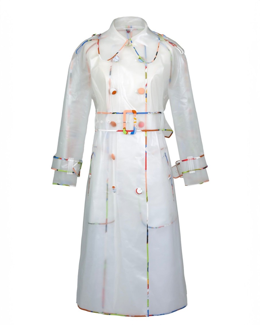 Women CeliaB Coats & Jackets | Ice Lolly Clear Trench Coat