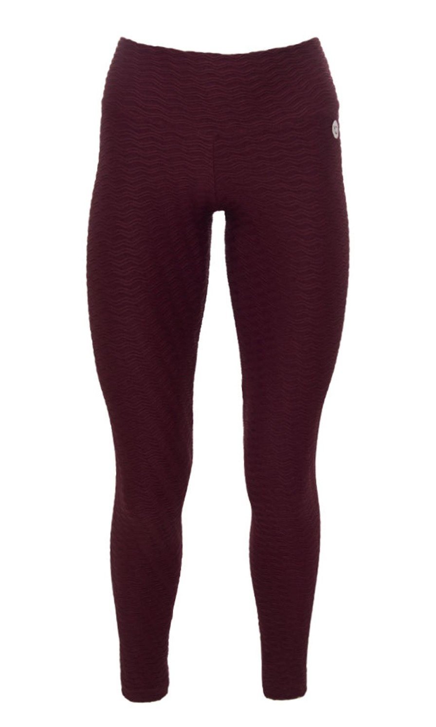 Women Bro Fitwear Activewear | Burgundy Ptnt Leggings