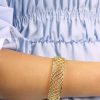 Women Márcia Mór for Blaiz Bracelets | Gold Filagree Plaited Bracelet Cuff