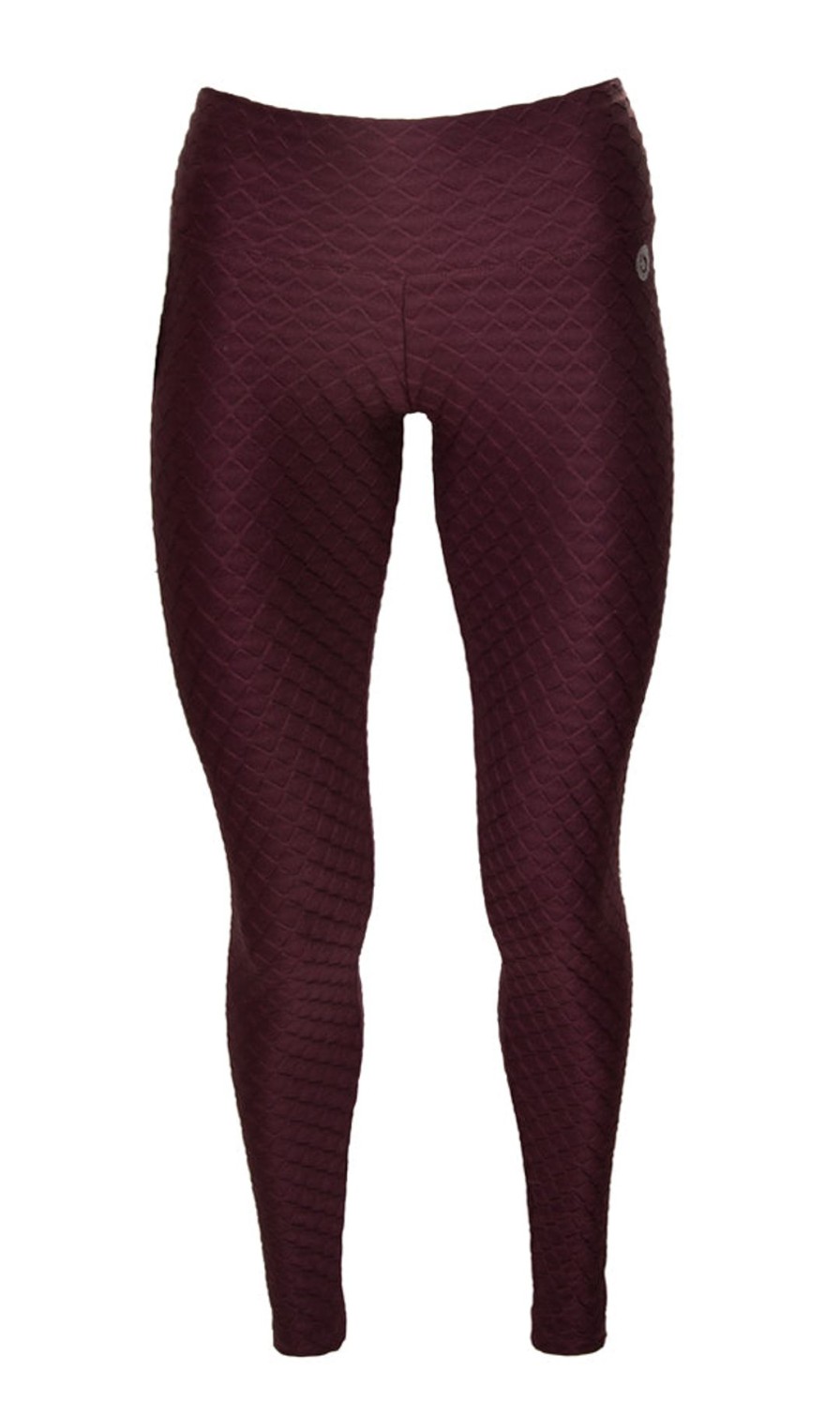 Women Bro Fitwear Activewear | Burgundy Glow Compression Leggings