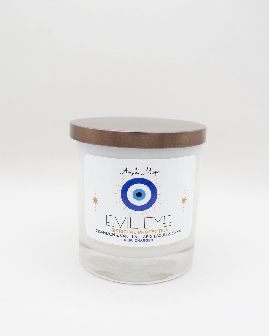 Lifestyle Angelic Magic | Cinnamon & Vanilla Evil Eye Soy Candle