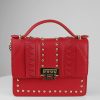 Women Florian London Cross-Body Bags | Mini Red And Gold Studs Crossbody Bag