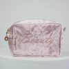 Women 227 Wash Bags | Baby Pink Velvet Beauty Wash Bag