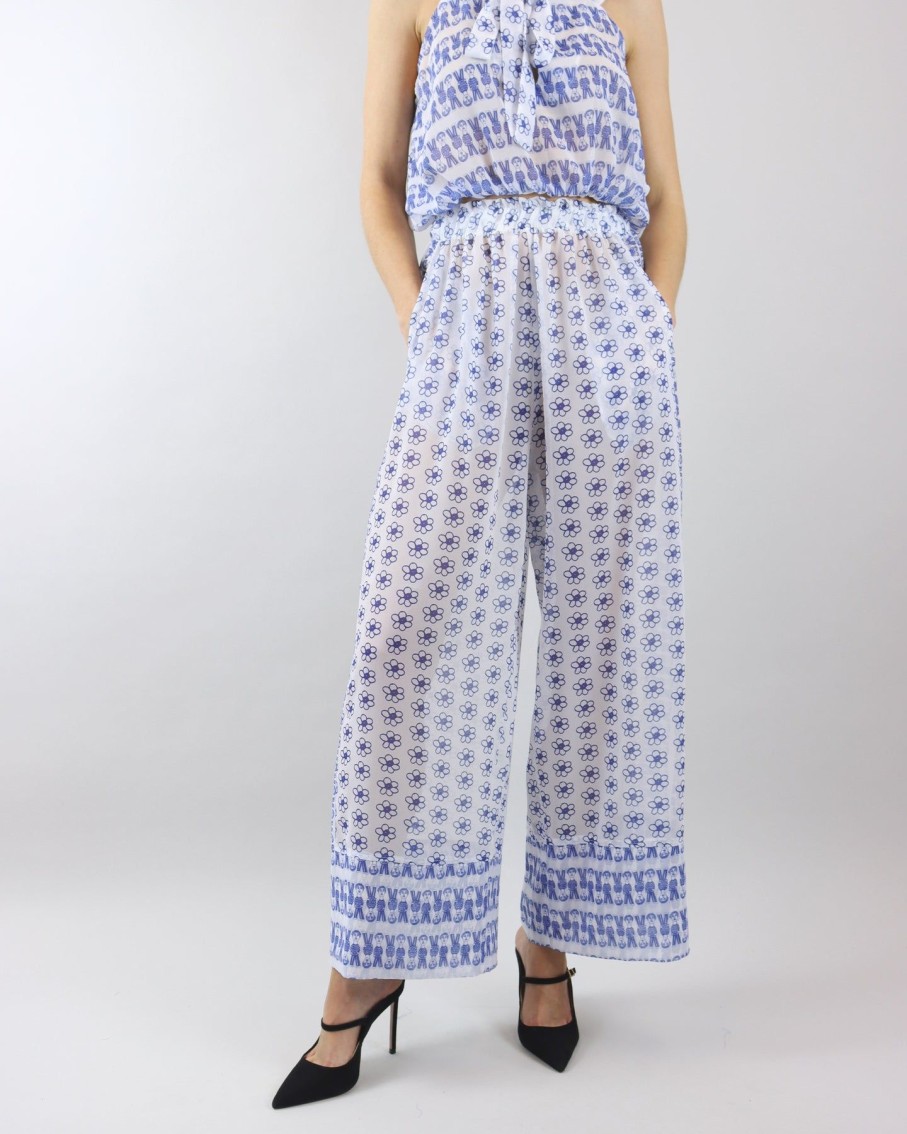 Women Levinia Sets | Infinity Blue Daisy Helen Pants