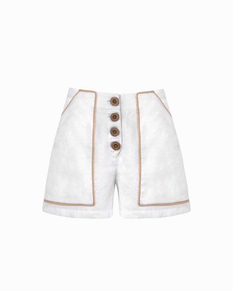 Women Azulu Shorts | White Kigali Shorts