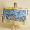 Women Inoui Editions Swimwear & Beachwear | Coquillage Blue Fouta Towel