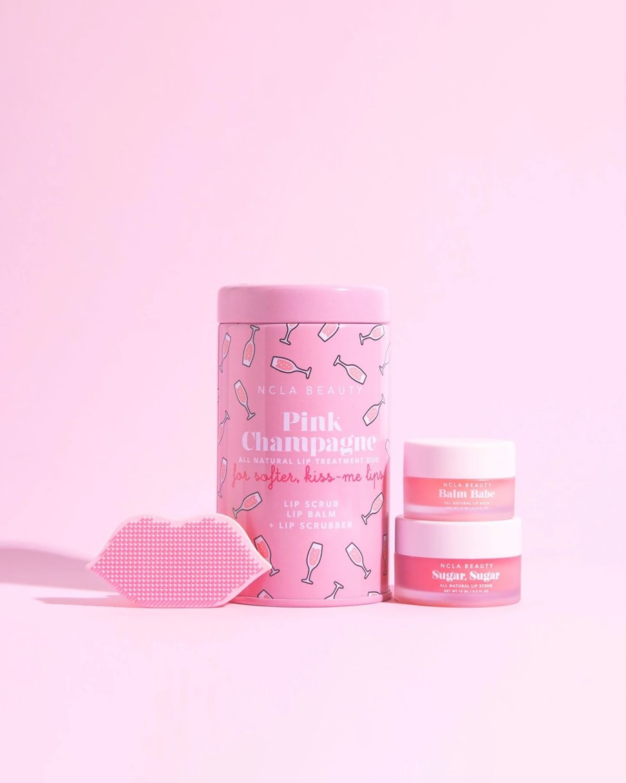 Lifestyle NCLA Beauty | Pink Champagne Lip Care Duo + Lip Scrubber