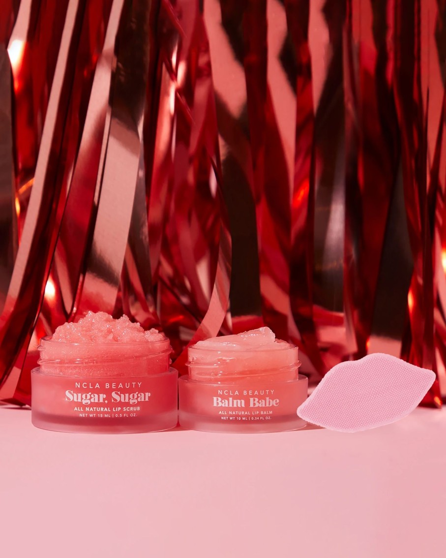 Lifestyle NCLA Beauty | Pink Champagne Lip Care Duo + Lip Scrubber