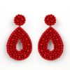 Women BLAIZ Earrings | Red Clip-On Beaded Earrings™