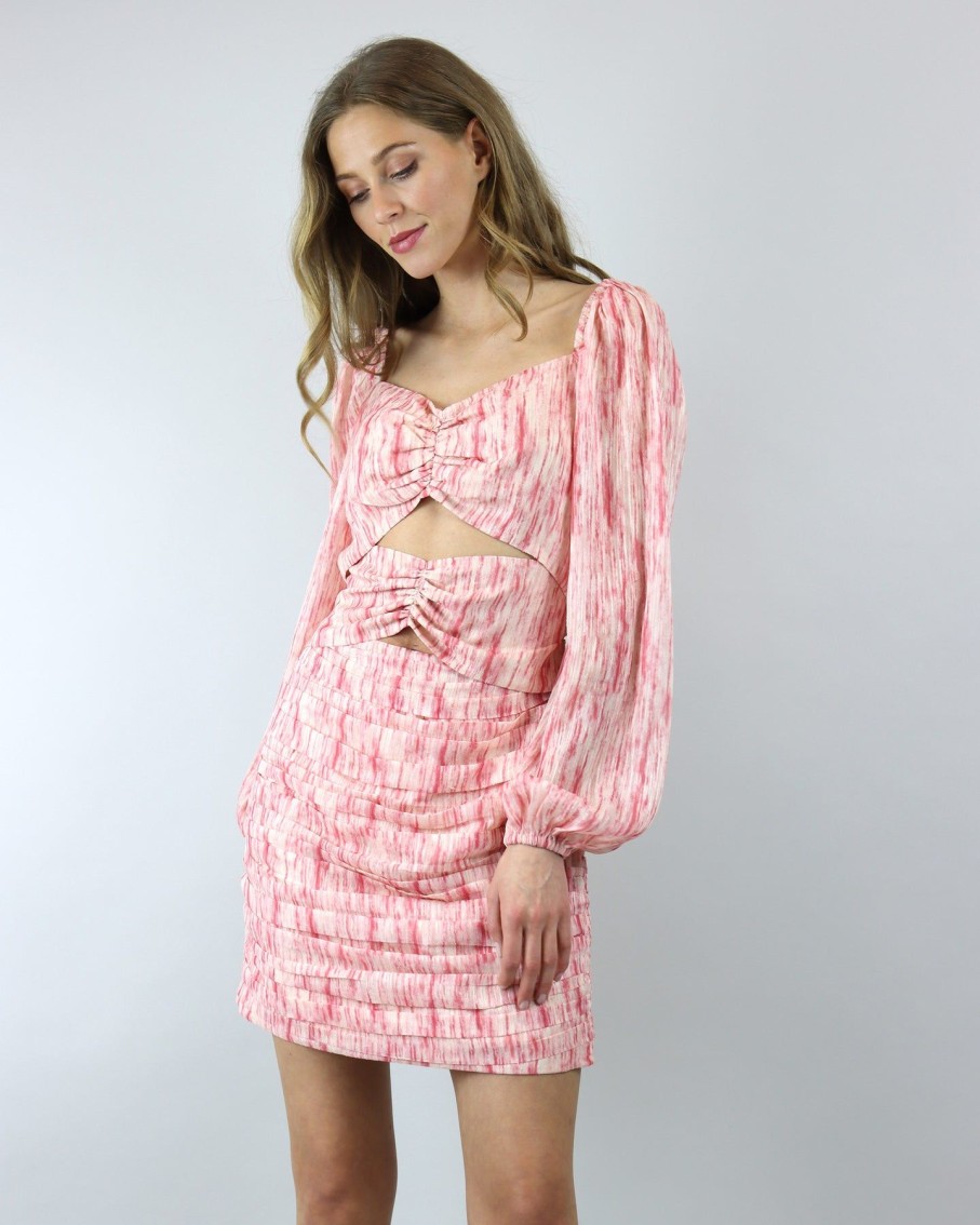 Women C/MEO Collective Dresses | Pink Burnout Mini Whirl Dress