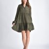 Women Muche & Muchette Dresses | Xiu Khaki Baby Doll Mini Dress